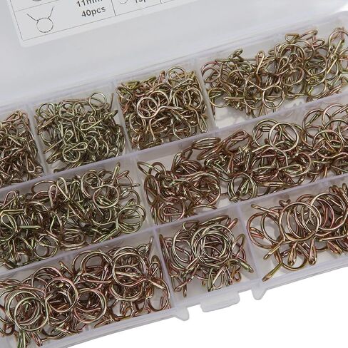 RiToEasysports 345pcs Spring Clips Hose Spring Clamp Assortment Kit, 65 Manganese Steel Fuel Line Clamp Set, 9 Sizes 5mm to 13mm with Storage Box for Motorcycle ATV Boat Fuel Tubing in Kuwait