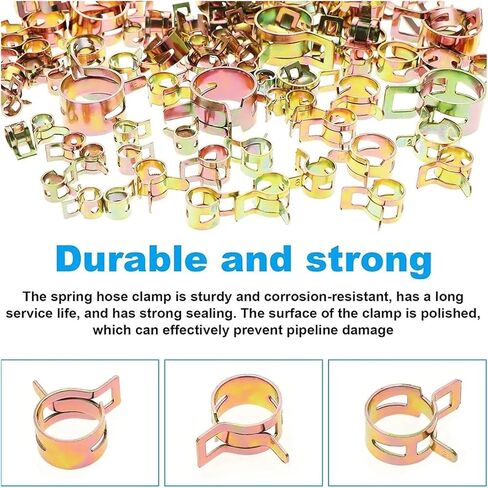 260 PCS Fuel Line Hose Spring Clip Clamps Durable Spring Steel Fasteners for Automotive and Household Use in Saudi Arabia
