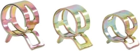 55Pcs Spring Band Type Action Fuel Line Silicone Vacuum Hose Pipe Clamp Assortment Kit - 7mm to 17mm Low Pressure Air Clip Clamps in Saudi Arabia