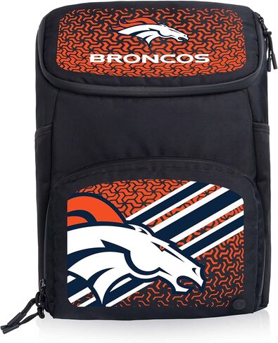 Picnic TIME NFL Las Vegas Raiders PTX 2.0 Tarana Upcycled Backpack Cooler, Modern Spacious Backpack Cooler with 18-Can Capacity, Fully Insulated Outdoor Bag with Water Resistant Interior, (Black) in Kuwait