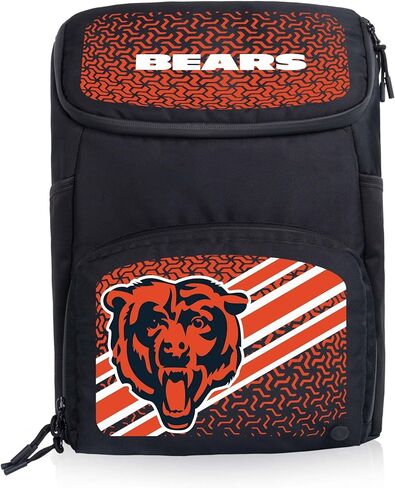 Picnic TIME NFL Las Vegas Raiders PTX 2.0 Tarana Upcycled Backpack Cooler, Modern Spacious Backpack Cooler with 18-Can Capacity, Fully Insulated Outdoor Bag with Water Resistant Interior, (Black) in Kuwait