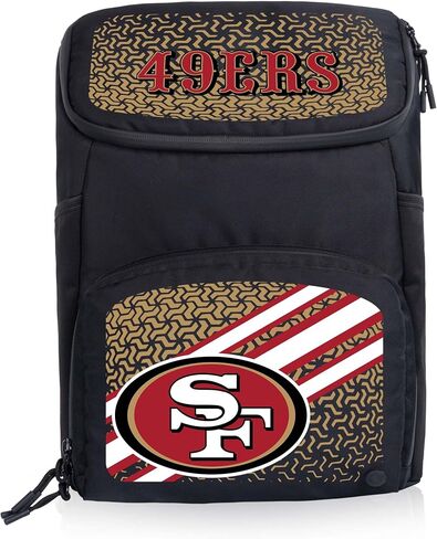 Picnic TIME NFL Las Vegas Raiders PTX 2.0 Tarana Upcycled Backpack Cooler, Modern Spacious Backpack Cooler with 18-Can Capacity, Fully Insulated Outdoor Bag with Water Resistant Interior, (Black) in Kuwait