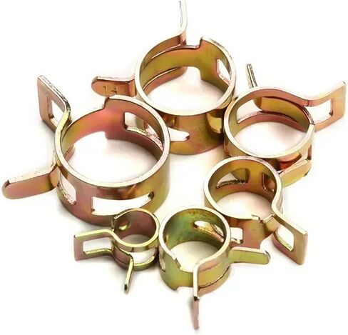 300Pcs Manganese Steel Spring Hose Clamp Kit - 5-18mm Low Pressure Fasteners for Pipes & Automobiles in Saudi Arabia