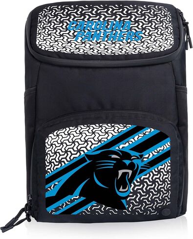 Picnic TIME NFL Las Vegas Raiders PTX 2.0 Tarana Upcycled Backpack Cooler, Modern Spacious Backpack Cooler with 18-Can Capacity, Fully Insulated Outdoor Bag with Water Resistant Interior, (Black) in Kuwait