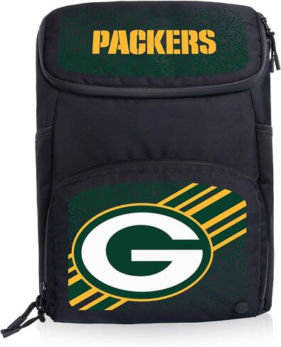 Picnic TIME NFL Las Vegas Raiders PTX 2.0 Tarana Upcycled Backpack Cooler, Modern Spacious Backpack Cooler with 18-Can Capacity, Fully Insulated Outdoor Bag with Water Resistant Interior, (Black) in Kuwait
