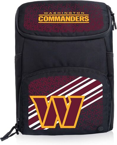 Picnic TIME NFL Las Vegas Raiders PTX 2.0 Tarana Upcycled Backpack Cooler, Modern Spacious Backpack Cooler with 18-Can Capacity, Fully Insulated Outdoor Bag with Water Resistant Interior, (Black) in Kuwait