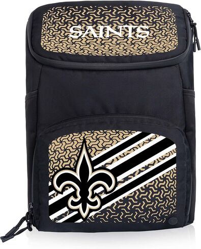 Picnic TIME NFL Las Vegas Raiders PTX 2.0 Tarana Upcycled Backpack Cooler, Modern Spacious Backpack Cooler with 18-Can Capacity, Fully Insulated Outdoor Bag with Water Resistant Interior, (Black) in Kuwait
