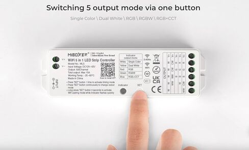 ميبوكسر WL5 5 في 1 وحدة تحكم بشريط LED واي فاي + 2.4 جيجا in Kuwait