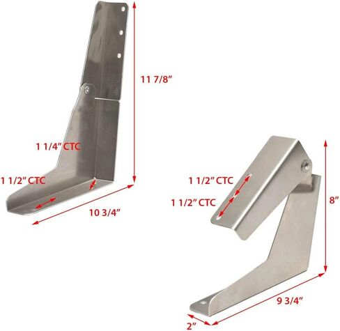 Bass Cat Boat Seat Hinges P1218365 | 10 3/4 x 11 7/8 Inch (Set of 2) in Kuwait