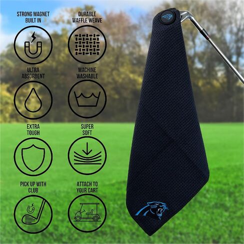 Team Golf / Parrot Paddles NFL Carolina Panthers Magnetic Microfiber Towel in Kuwait