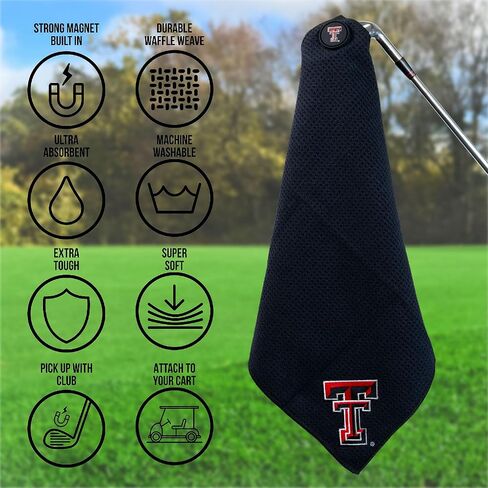 منشفة Team Golf / Parrot Paddles NCAA Texas Tech المغناطيسية المصنوعة من الألياف الدقيقة in Kuwait