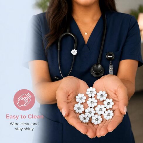 2 Pack Sunflower Stethoscope Charm, Stethoscope Tag, Stethoscope with ID Tag Accessories, Bling Stethoscope For Nurses, Doctors, CNA, EMS, EMT in Kuwait