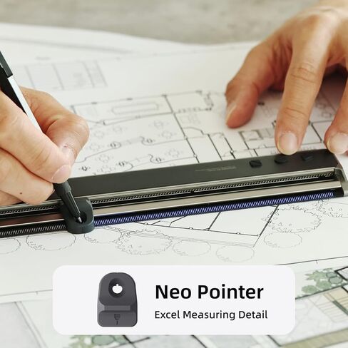 HOZO NeoRuler Digital Scale Ruler, Kit with NeoReading, NeoDrafting, and NeoCollection Case, Ultra Protection for 12-Inch NeoRuler with Storage for 3 Modules in Kuwait