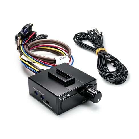 RECOIL LCVT وحدة تحكم مستوى RCA عالمية مع عرض الجهد ودرجة الحرارة - مقبض التحكم في مكبر الصوت داخل لوحة القيادة، ومقياس الفولتميتر الرقمي، ومقياس الحرارة، ومفتاح تشغيل/إيقاف تشغيل تعزيز الجهير عن بعد in Kuwait
