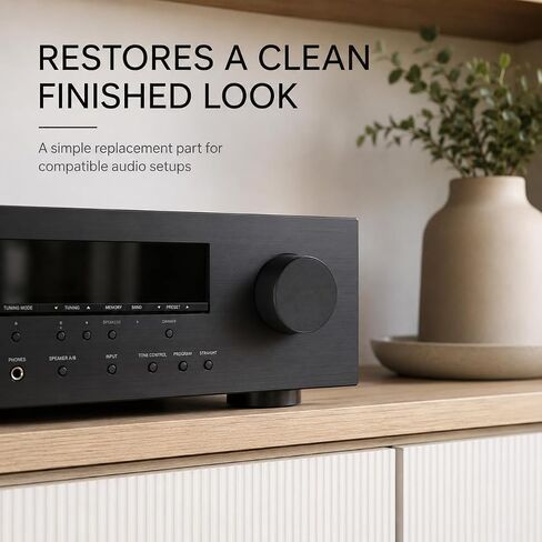 مقبض حجم بديل SplashNColor متوافق مع جهاز استقبال Yamaha RX-V450 - استعادة التحكم في اللوحة الأمامية | قرص دوار يعمل بالضغط لتعديل صوت ستيريو منزلي in Kuwait