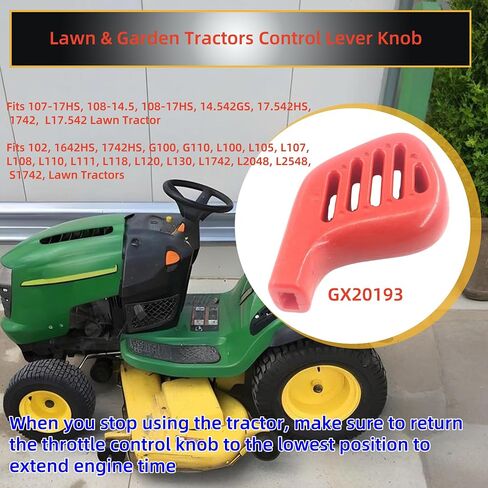 Replacement Control Lever Knob GX20193 Fits John Deere Lawn & Garden Tractors GX20193 G100 G110 L100 L105 L118 L120 L2048 S1742 in Kuwait