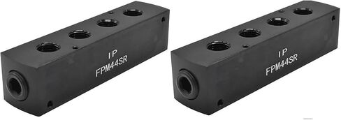 Replacement for 2 for Interstate Pneumatics FPM44SR 3/8" x1/4" FPT Aluminum Rectangle Pencil Manifold in Kuwait