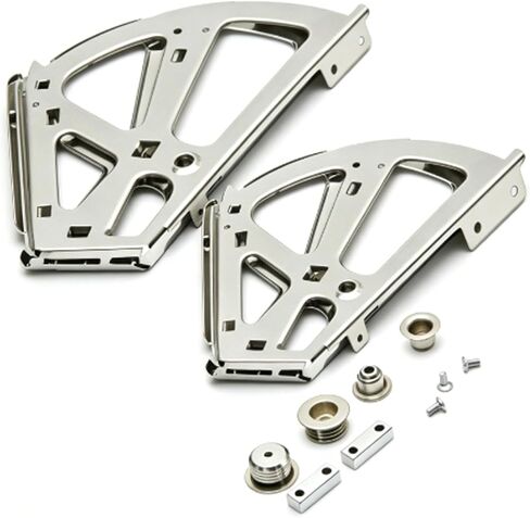 2-Layer Dump Bin Overturn Plate Frames | Stainless Steel Shoe Cabinet Hinges for Wardrobe, Rust Smooth Operation (Silver) in Kuwait
