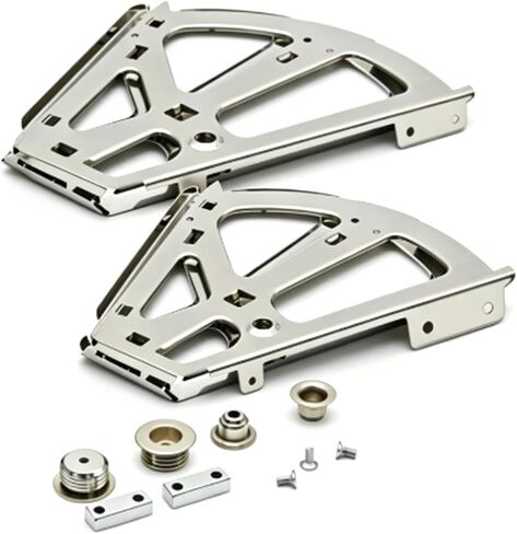 2-Layer Dump Bin Overturn Plate Frames | Stainless Steel Shoe Cabinet Hinges for Wardrobe, Rust Smooth Operation (Silver) in Kuwait