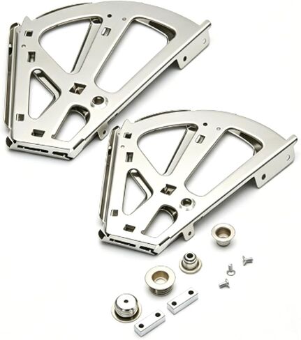 2-Layer Dump Bin Overturn Plate Frames | Stainless Steel Shoe Cabinet Hinges for Wardrobe, Rust Smooth Operation (Silver) in Kuwait