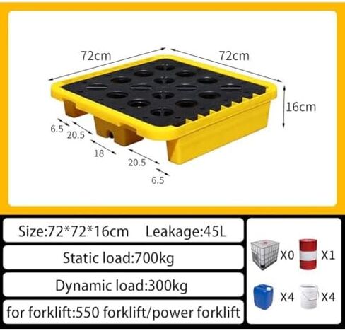 Spill Containment Pallet Tray Platform Oil Drum Drums Concrete Modular Drain Proof Tank polyethylene Profile Paint Bucket Garage Industrial,Modular Spill Containment Platform, Leak-Proof Pla in Kuwait