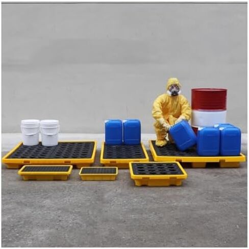 Spill Containment Pallet Tray Platform Oil Drum Drums Concrete Modular Drain Proof Tank polyethylene Profile Paint Bucket Garage Industrial,Modular Spill Containment Platform, Leak-Proof Pla in Kuwait