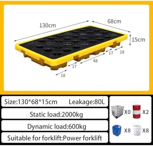 Spill Containment Pallet Tray Platform Oil Drum Drums Concrete Modular Drain Proof Tank polyethylene Profile Paint Bucket Garage Industrial,Modular Spill Containment Platform, Leak-Proof Pla in Kuwait