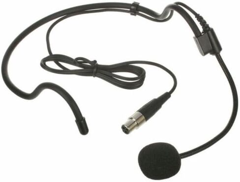 Replacement Headworn Headset Microphone for Phenyx Pro Wireless Bodypack Transmitter, UHF Bodypack Microphone for PTU-71/PTU-7000/PTU-6000, with Mini 3 Pins XLR Connector, Black in Saudi Arabia