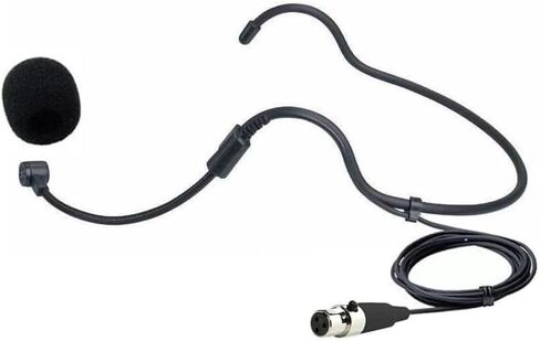 Replacement Headworn Headset Microphone for Phenyx Pro Wireless Bodypack Transmitter, UHF Bodypack Microphone for PTU-71/PTU-7000/PTU-6000, with Mini 3 Pins XLR Connector, Black in Saudi Arabia