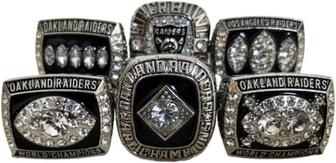 كنز LAS#VEGAS FOOTBALL 1967 76 80 83 2002 24 CHAMPIONSHIP RING RaiderTM & LUXURY BLACK BOX LEGEND VICTORIOUS RARE SPORTS FAN GIFT SERIES - مجموعة عرض العطلات in Kuwait