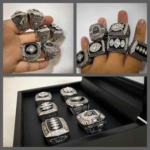 كنز LAS#VEGAS FOOTBALL 1967 76 80 83 2002 24 CHAMPIONSHIP RING RaiderTM & LUXURY BLACK BOX LEGEND VICTORIOUS RARE SPORTS FAN GIFT SERIES - مجموعة عرض العطلات in Kuwait