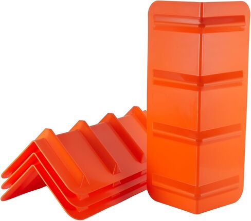 4 Pack 24" Flatbed Edge Protectors, 24" Winch Ratchet Straps Plastic Corner Protectors for Flatbed Cargo Load, Orange in Kuwait