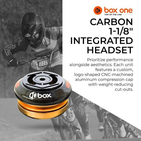Box One Carbon 1-⅛ Inch Integrated Bike Headset, Carbon 1-1/8-1.5 Inch Tapered Headset in Kuwait