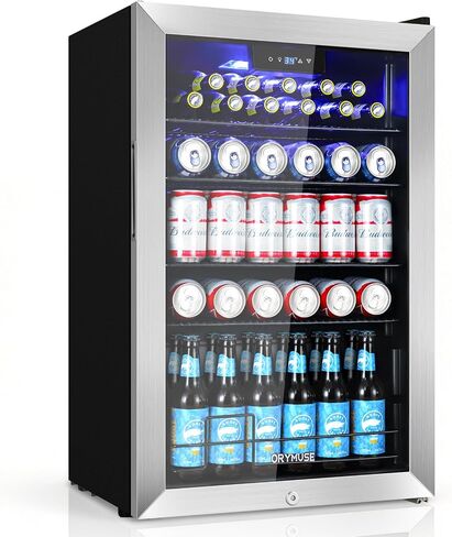 ORYMUSE 24" Outdoor Beverage Cooler Fridge - Undercounter Refrigerator, Stainless Steel Seamless Door - Holds 180 Cans, Powerful Cooling Compressor - Patio Kitchen, Commercial Use in Kuwait