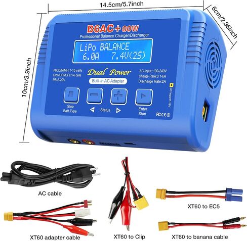شاحن بطارية ليبو، 150 واط 10 أمبير RC توازن سريع شاحن بطارية مفرغ لبطارية 1S-6S LiPo/Li-ion/Life/LiHV 1-15S NiMH/NiCD PB بطاريات ذكية RC سيارة بدون طيار in Kuwait
