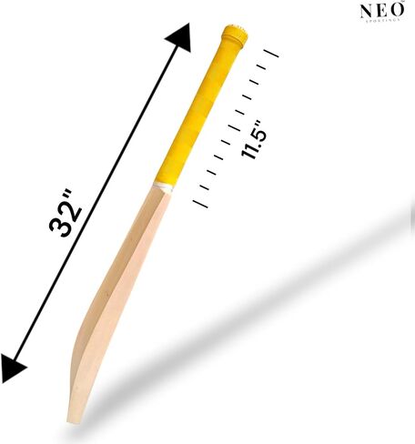 Kashmir Willow Cricket Bat, Grade 1 Premium Wood, Adult and Youth Size, Harrow Size with Natural Wood Finish (Players preferring Size 6 and Harrow) in Saudi Arabia