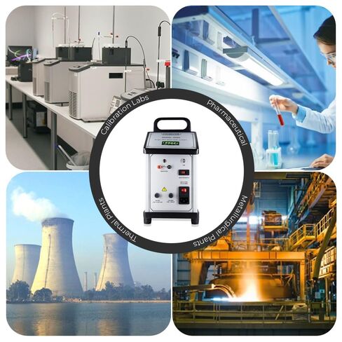 Portable Dry Block Temperature Calibrators (20°C to 650°C) | Thermocouple Simulator for Chemical Plants, Oil | K Type Thermocouple Calibration with Calibration Certificate | Model: AI-DBC-02 in Kuwait