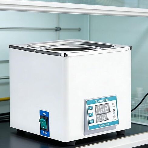 3L Lab Water Bath, 300W Single Hole Stainless Steel Water Bath, Laboratory Electric Digital Display Water Bath, Anti-dry Burning Thermostatic Water Bath, Stable Heating in Saudi Arabia