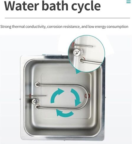 3L Lab Water Bath, 300W Single Hole Stainless Steel Water Bath, Laboratory Electric Digital Display Water Bath, Anti-dry Burning Thermostatic Water Bath, Stable Heating in Saudi Arabia