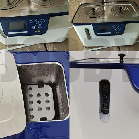 Lab Digital Water Bath, 800W Thermostatic Heating Bath, Stainless Steel Inner Tank 5L, with Timing/Temperature RT-100℃, Anti-Dry Burn Protection, 2 Openings, for Food Testing in Saudi Arabia