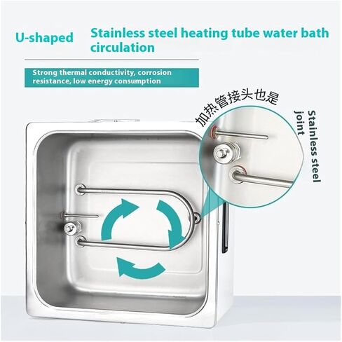 300W Digital Lab Water Bath, 3L Single Hole Stainless Steel Water Bath, Electric Digital Display Constant Temperature Water Bath, with Timing Function, Stable Heating in Saudi Arabia