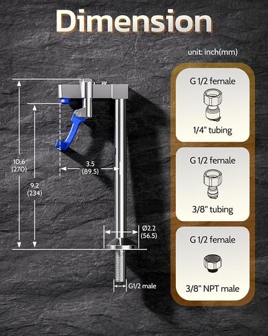حشو زجاجي، iVIGA Deck Mount Chrome Glass Fluid Faucet Station Water Station G1/2 "ذكر شانك مع محول لمطعم الفندق وقاعة الطعام in Kuwait