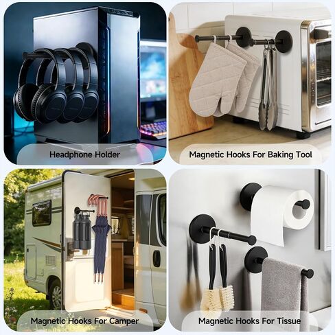 Extendable Magnetic Hanger Holder for Laundry Room, Strong Magnetic Hook, Magnet Clothes Hanger Organizer Rack for Side of Washer or Dryer, Space Saving Laundry Storage in Kuwait