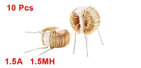 uxcell a13071500ux0197 10 قطع حلقي كور Co mmon Mode Inductor Choke 1.5MH 50mOhm 1.5 Amp، ملف in Kuwait