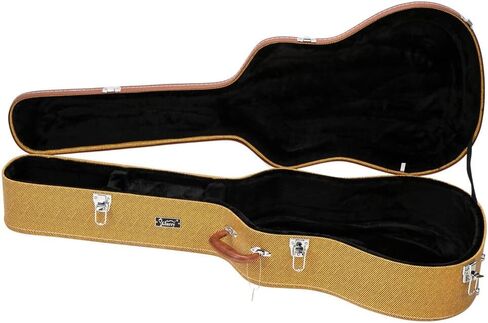 AW Acoustic Guitar Case Hard Dreadnought 41 Inch Wooden Hardshell Carrying Case with Lock Accessory Compartment for Airline Travel Black in Saudi Arabia