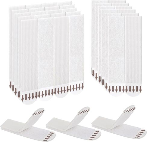 Picture Hanging Strips Heavy Duty, 24 Pairs(48 Strips) Large Picture Hangers Adhesive Strips, Hang Pictures on Wall Without Nails, Command Strips, Poster Hanging Strips Damage Free in Kuwait