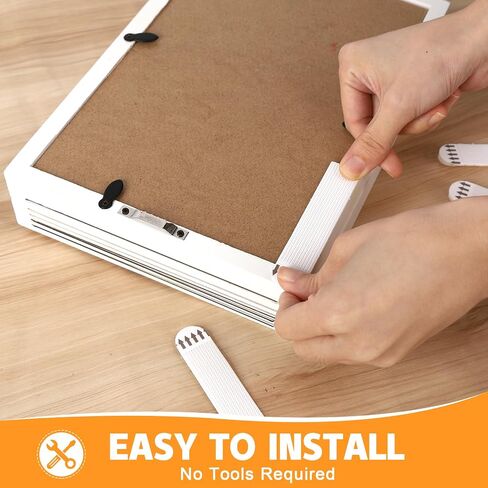 Picture Hanging Strips Heavy Duty, 24 Pairs(48 Strips) Large Picture Hangers Adhesive Strips, Hang Pictures on Wall Without Nails, Command Strips, Poster Hanging Strips Damage Free in Kuwait