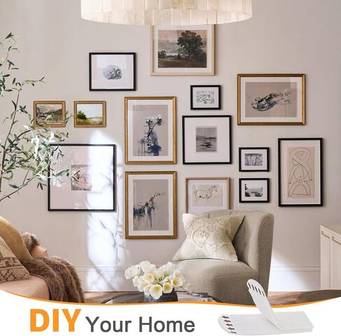 Picture Hanging Strips Heavy Duty, 24 Pairs(48 Strips) Large Picture Hangers Adhesive Strips, Hang Pictures on Wall Without Nails, Command Strips, Poster Hanging Strips Damage Free in Kuwait