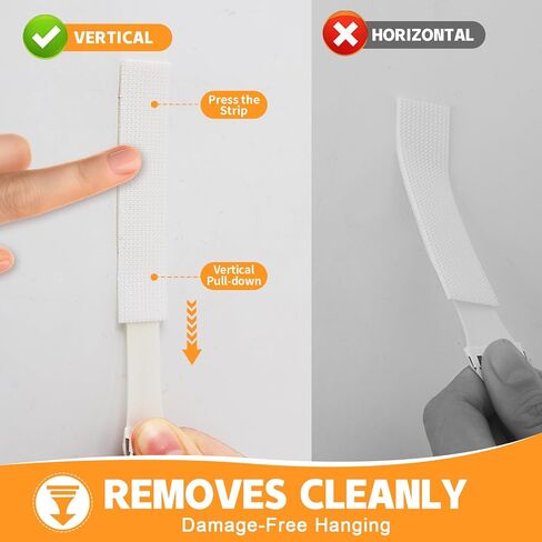 Picture Hanging Strips Heavy Duty, 24 Pairs(48 Strips) Large Picture Hangers Adhesive Strips, Hang Pictures on Wall Without Nails, Command Strips, Poster Hanging Strips Damage Free in Kuwait