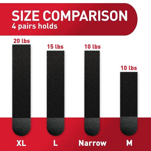 شرائط تعليق الصور الكبيرة (15 رطل) والمتوسطة (10 رطل)، باللون الأسود، 28 زوجًا (56 شريطًا)، شماعات حائط خالية من التلف لإطارات الصور والديكورات الأخرى، لا توجد حاجة لأي أدوات in Kuwait